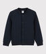 Boys' Quilted Tube Knit Cardigan