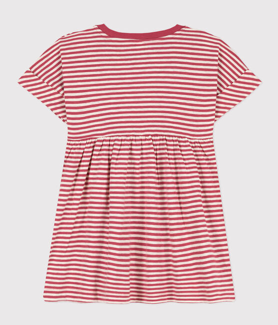 Girls' Striped Slub Jersey Dress PAPI pink/AVALANCHE beige