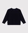 Children's unisex cotton Aran jumper SMOKING blue