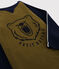 Boys' Silkscreen Print T-shirt MILITARY green/SMOKING blue