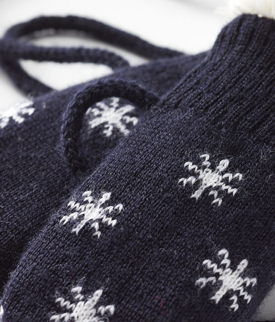Baby Boys' Sherpa-Lined Mittens SMOKING blue/MARSHMALLOW white