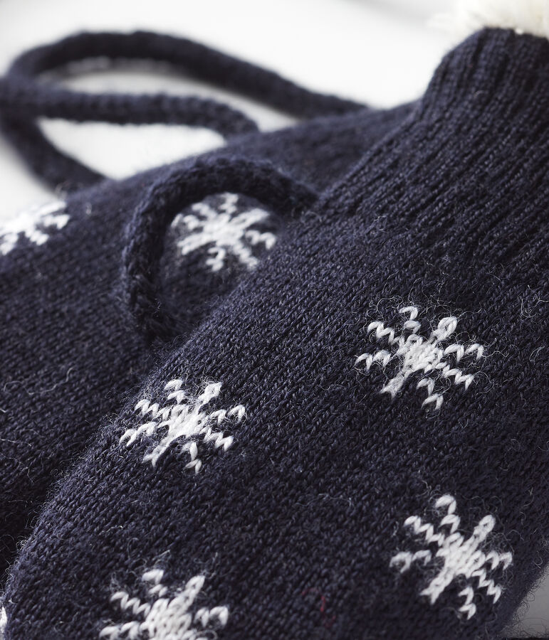 Baby Boys' Sherpa-Lined Mittens blue/white