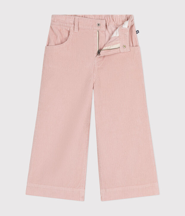 Little girls' corduroy trousers pink