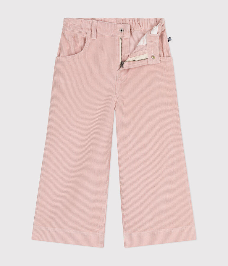 Little girls' corduroy trousers pink