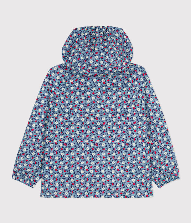 Girls' Recycled Fabric Windcheater blue/multicolor