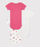 Babies' short-sleeved floral cotton bodies - 3-pack variante 1