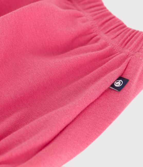 Babies' plain cotton bloomers PEONIA pink