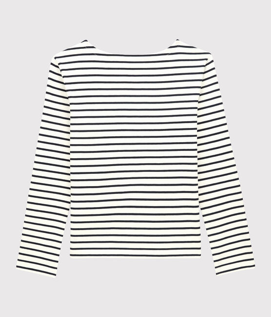 Women's Breton Cotton Top MARSHMALLOW white/SMOKING blue