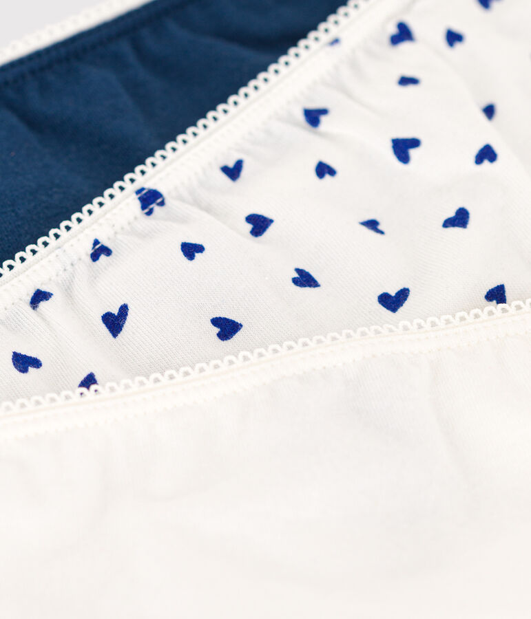 Girls' Heart Cotton and Elastane Briefs - 3-Pack multicolor