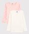 Girls' Star Print Long-Sleeved Cotton T-Shirts - 2-Pack variante 1