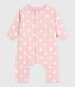 Babies' padded heart-print cotton playsuit.