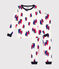 Children's boat print fitted cotton pyjamas MARSHMALLOW white/MULTICO white
