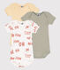 Babies' Short-Sleeved Cotton Bodysuits - 3-Pack