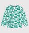 Boys' Fleece Sweatshirt MARSHMALLOW white/GAZON green