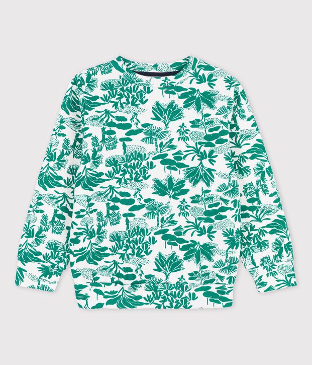 Boys' Fleece Sweatshirt white/green