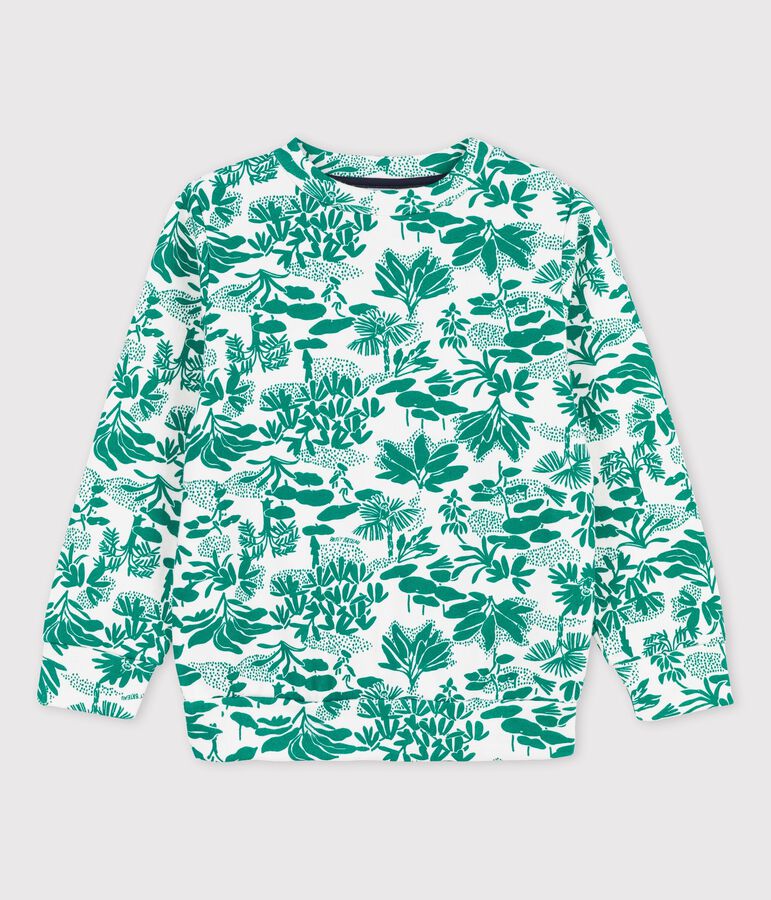 Boys' Fleece Sweatshirt white/green