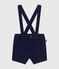Babies' Serge Dungaree Shorts MEDIEVAL blue