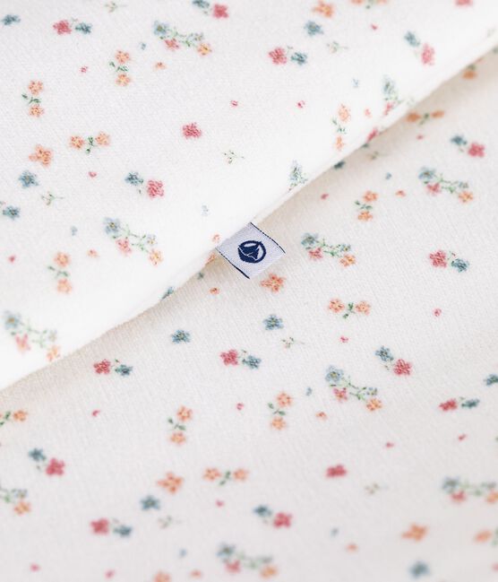 Babies' 3 TOG floral-print corduroy sleeping bag MARSHMALLOW white/MULTICO white