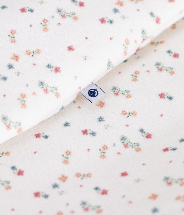 Babies' 3 TOG floral-print corduroy sleeping bag white/multicolor