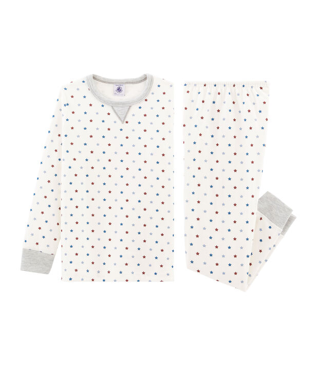 Boys' Tube Knit Pyjamas white/multicolor
