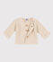 Babies' Moss Stitch Cotton Cardigan AVALANCHE Ecru