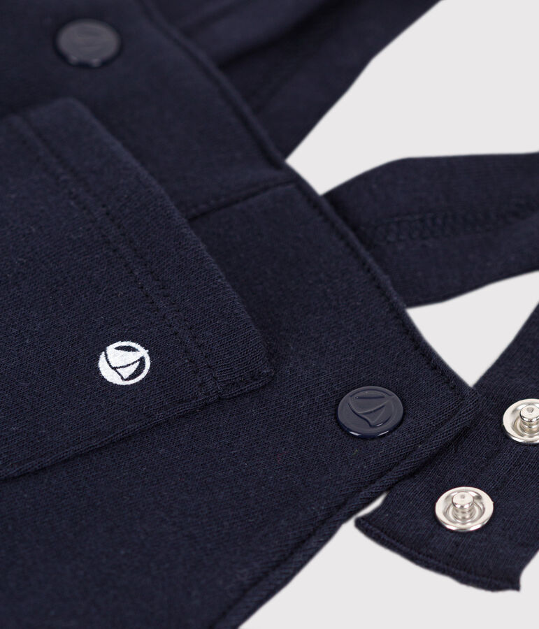 Babies' Thick Jersey Dungarees blue