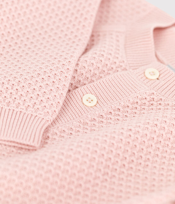 Babies' Cotton Knit Cardigan SALINE pink