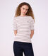 Women's short-sleeved stripy cotton T-shirt