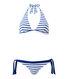 Women's striped two-piece swimsuit