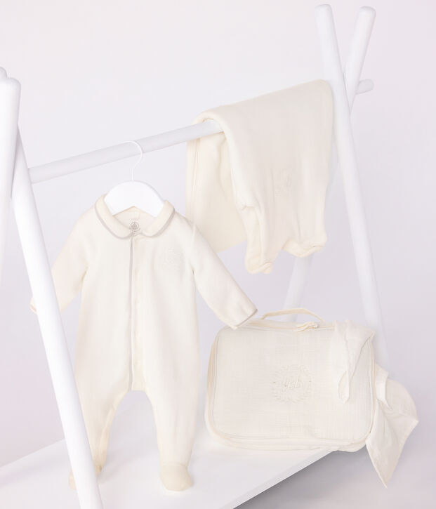 Newborn babies' gift suitcase in cotton multicolor