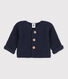 Babies' Moss Stitch Cotton Cardigan
