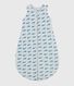 Babies' 3 TOG whale-print velour sleeping bag