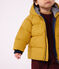 Babies' puffer jacket in plain polyester yellow