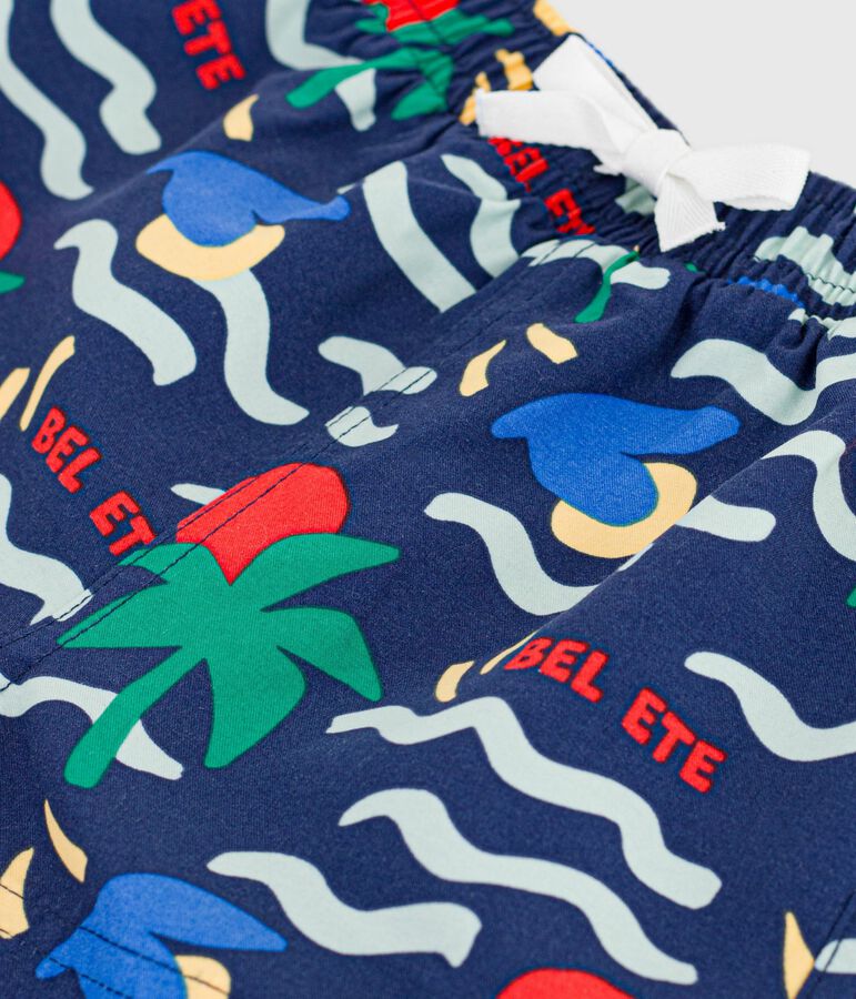 Babies' printed swim shorts blue/multicolor