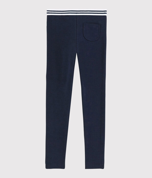Girls' Cotton and Elastane Jeggings blue