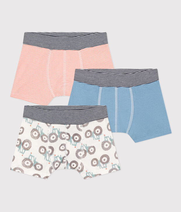 Boys' Tractor Cotton Boxer Shorts - 3-Pack multicolor