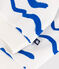 Babies' cotton sweatshirt with a shark print MARSHMALLOW blue/PORCELANA