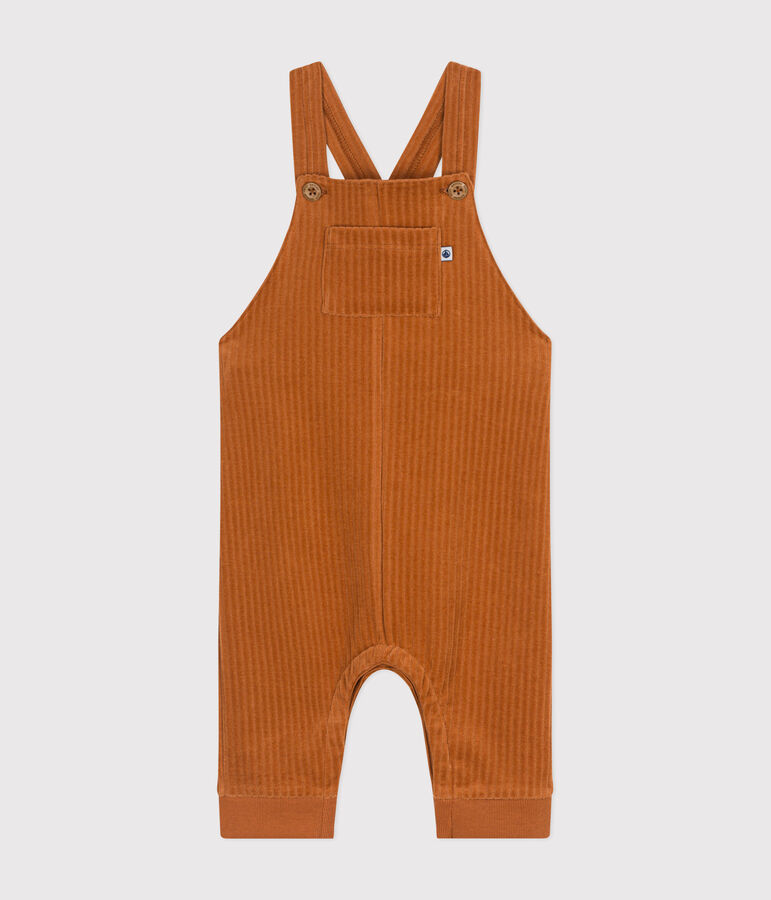 Babies' Velour Dungarees brown