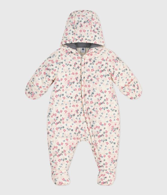 Babies' polyester snowsuit MILK /MULTICO