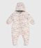 Babies' polyester snowsuit MILK /MULTICO