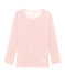 Children's Long-Sleeved Wool and Cotton T-Shirt CHARME pink/MARSHMALLOW white