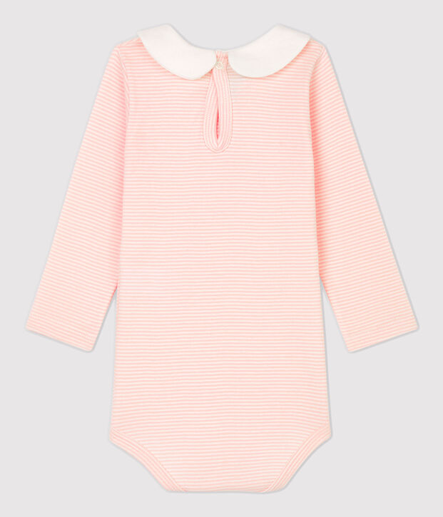 Babies' Cotton Bodysuit pink/white