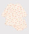 Babies' Bird Patterned Cotton Gauze Dress With Bloomers AVALANCHE white/MULTICO