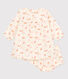 Babies' Bird Patterned Cotton Gauze Dress With Bloomers