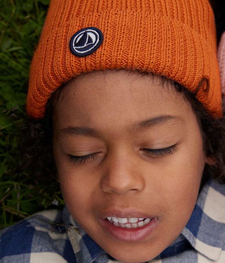 Unisex Fleece-Lined Knitted Hat brown