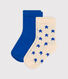 Babies' Cotton Jersey Starry Socks - Pack of 2