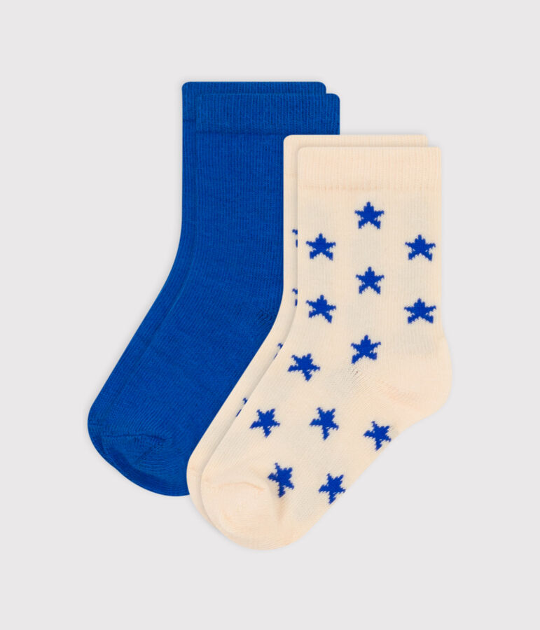 Babies' Cotton Jersey Starry Socks - Pack of 2 multicolor
