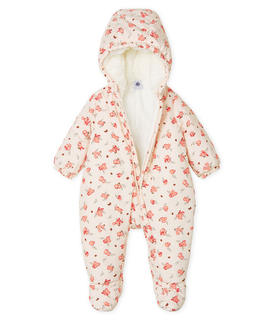 Baby Girls' Print Microfibre Snowsuit FLEUR pink/MULTICO white