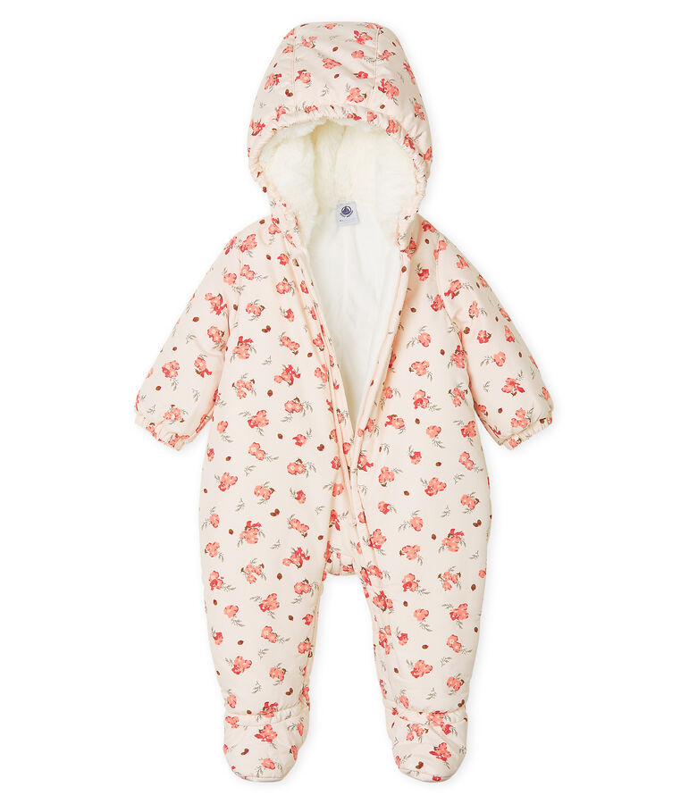 Baby Girls' Print Microfibre Snowsuit pink/multicolor