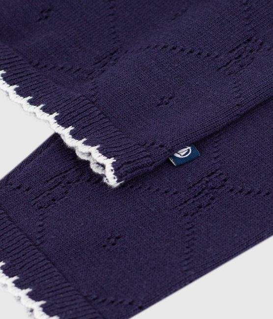 Children's plain cotton cardigan SOIR blue